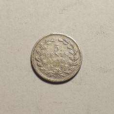 Olanda 5 Centi Cents 1850 Piesa Frumoasa