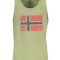 Maiou barbati, cu imprimeu cu logo, Regular fit, Verde (Marime: XL)