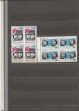 URSS - COSMOS STATIILE SOIUZ 14 SI SOIUZ 15 BLOC DE 4 TIMBRE - 1974 MNH, Nestampilat