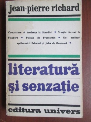 Literatura si senzatie-Jean-Pierre Richard foto