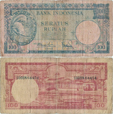 1957 , 100 rupiah ( P-51 ) - Indonezia foto