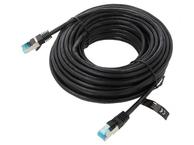 Patch Cord F/UTP Cat5e 15m Negru Ecranat