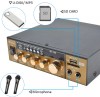 Amplificator Audio Stereo Bluetooth TeLi, Karaoke, USB, Telecomanda, 2 Microfoane, Boxe Pasive