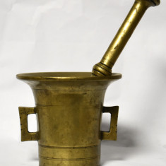 Mojar cu pistil / Piua veche din bronz - cca. 6 kg - dimensiuni mari