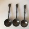 * Lot 3 linguri de metal /cositor decorative vintage vechi colectie, 15.5cm
