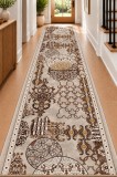 Cumpara ieftin Traversa ZARRA 01506, Model Ornamental Imprimat, Gri, Festonata, Latimi 0.6-2 m, Lungimi 2-15 m