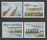 Laos 1997 - Curse cu Pirogi 4v MNH