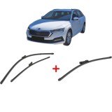 Cumpara ieftin Set 3 stergatoare SKODA OCTAVIA IV Combi (NX5, PV5) 2019, parbriz si luneta, Valeo Silencio Xtrm