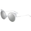 Ochelari de soare dama Fendi FF 0177/S DMV, ochi de pisica, argintiu/gri, metal, marime 53