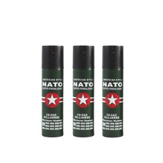 Set 3 sprayuri paralizante IdeallStore&reg;, Nato Defence, propulsie jet, 60 ml, verde