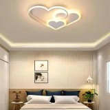 Lustra LED cu telecomanda AMI 50W, 3 Inimi, lumina Rece/Calda/Neutra, Dimabila, Alb ModernLight Concept