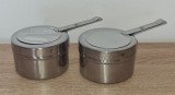Set 2 Recipiente Arzător Suporturi Combustibil Inox Chafing Dish bufet HoReCa Noi