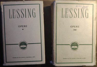 Lessing - Opere (2 vol.), cartonate, trad. L. Blaga foto