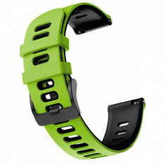 Curea silicon compatibila Huawei Watch GT 3 46mm, VD Very Dream®, Telescoape QR, 22mm, Emerald Green