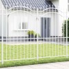 VidaXL Gard de Grădină Alb 215 cm Oțel vopsit &icirc;n pulbere 42003972