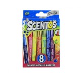 SET 8 MARKERE PARFUMATE, METALICE, SCENTOS