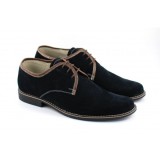 Cumpara ieftin Oferta marimea 42- Pantofi barbati casual din piele naturala intoarsa, culoare neagra, LP34NM