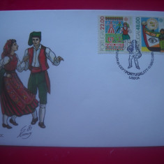 HOPCT PLIC S FDC 977 PORTUGALIA 1981 -EUROPA CEPT-DANSATORI/COSTUME POPULARE