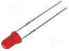 Dioda LED, 3mm, ro&amp;#351;ie, 18...60mcd, 20mA, 2...2,5V, KINGBRIGHT ELECTRONIC - L-132XIT