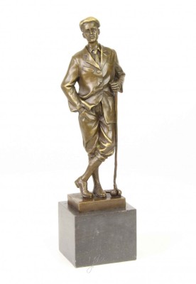 Jucator de golf-statueta din bronz pe un soclu din marmura SL-105 foto