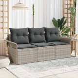 VidaXL Set de canapele pentru grădină 3 pcs Gri 196 x 62 x 85cm