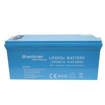 Baterie Li-ion LiFePO4 12.8V, 200Ah cu BMS, Bluetooth, LCD display si protectie temperatura, IP65 Breckner Germany