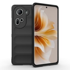 Husa pentru oppo reno 11, antisoc, margini striatii, magic shield, black foto