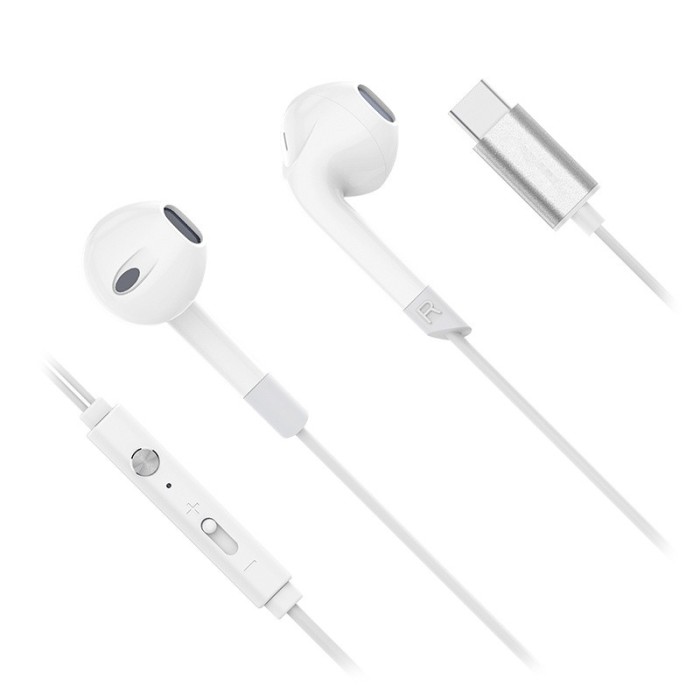 Casti cu microfon KM PC2-W albe tip C