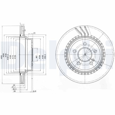 DELPHI BG3758 Disc frana foto