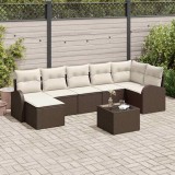 Cumpara ieftin Set de canapele pentru gradina 8 buc. Maro