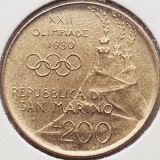 2671 San Marino 200 Lire 1980 Olympics &ndash; Wrestling km 109