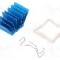 Radiator extrudat, aluminiu, 21mm x 21mm, albastru, Advanced Thermal Solutions - ATS-50210P-C1-R0