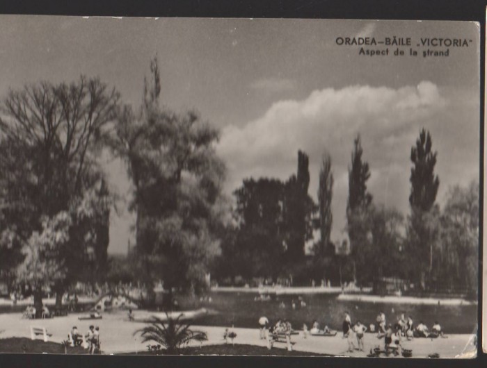 CPIB 22414 - CARTE POSTALA - ORADEA. BAILE VICTORIA. ASPECT DE LA STRAND, RPR