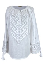 Bluza dama tip ie 124, alb/argintiu perlat , marimea XL