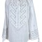 Bluza dama tip ie 124, alb/argintiu perlat , marimea S