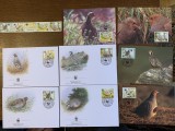 Iugoslavia - pasari - serie 4 timbre MNH, 4 FDC, 4 maxime, fauna wwf