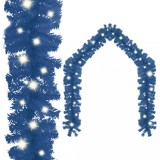 vidaXL Ghirlandă de Crăciun cu lumini LED, albastru, 5 m