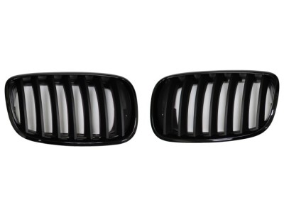 Grila masca fata fata BMW X5 (E70), 10.2006-11.2013, partea stanga, type M-Performance; negru, negru lucios; TUNING, foto
