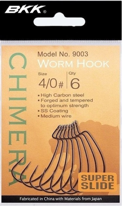 Jig Offset BKK Chimera Wide Gap Worm Hook Super Slide Coating, Nr.3/0, 6buc/pac