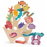 Asezare de corali din lemn, Tender Leaf Toys, 18 piese