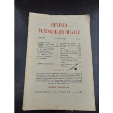 REVISTA FUNDATIILOR REGALE NR.8/1937