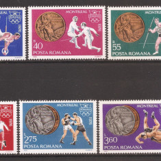Romania 1976, Lp 923 - Medalii Olimpice Montreal, MNH