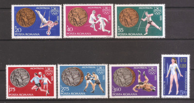 Romania 1976, Lp 923 - Medalii Olimpice Montreal, MNH foto