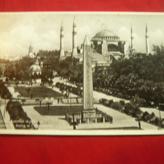 Ilustrata Istambul - Sfanta Sofia si Hipodromul ,circulat 1934