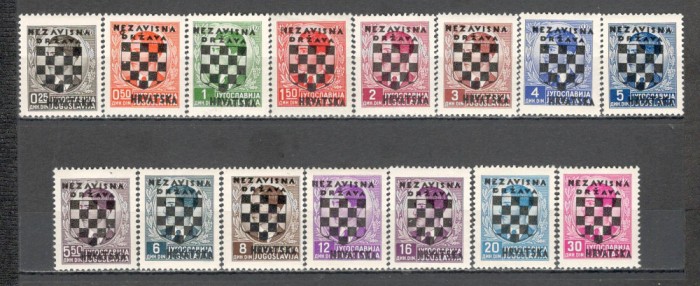 Croatia.1941 Timbre Iugoslavia-supr. MC.51