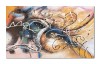 Tablou abstract pictat manual, Conexiuni astrale, 100x60cm ulei pe panza in relief efect 3D, Spectaculos