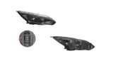 Set faruri Ford Focus Iii, 12.2014, montare fata, stanga+dreapta, cu lumina pozitie LED; H1+H1; electric; negru, transparent; cu motor; Tuning;