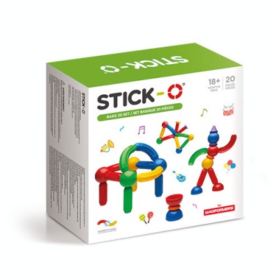 Joc cu magneti Stick-O Set de baza cu 20 piese foto