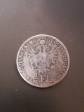 HST Monedă 1/4 florin 1859 transformată &icirc;n nasture