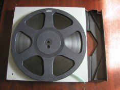 REVOX- rola plastic 26,5 cm, neagra, banda Revox 601 in cutie plastic, excelenta foto